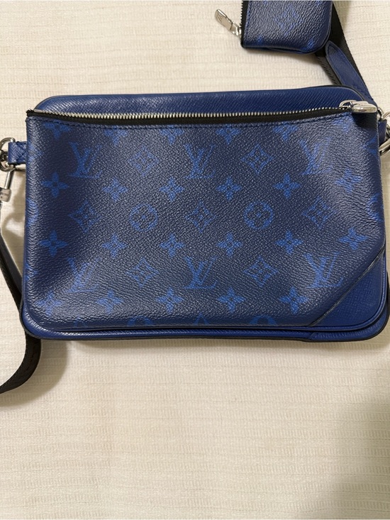 Louis Vuitton Handbags - Louis Vuitton Taigarama Blue Monogram Crossbody Trio Messenger with Strap Pouch